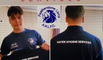 Water Hygiene Services Proudly Sponsors Featherstone Lions Rugby Team